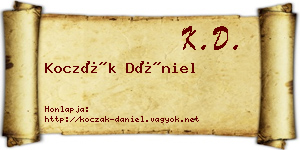 Koczák Dániel névjegykártya